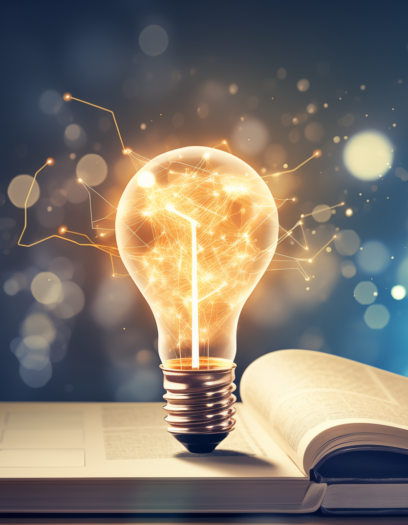 Glowing lightbulb